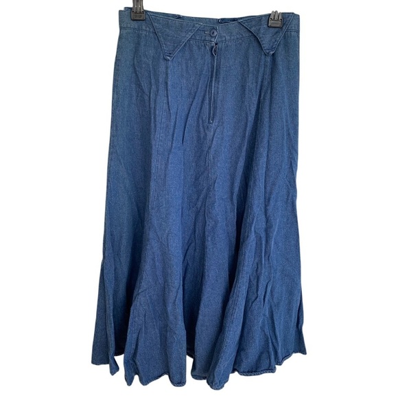 American Vintage Dresses & Skirts - Vintage 1849 Ranchwear Denim Blue Skirt Rodeo Rockabilly Women’s